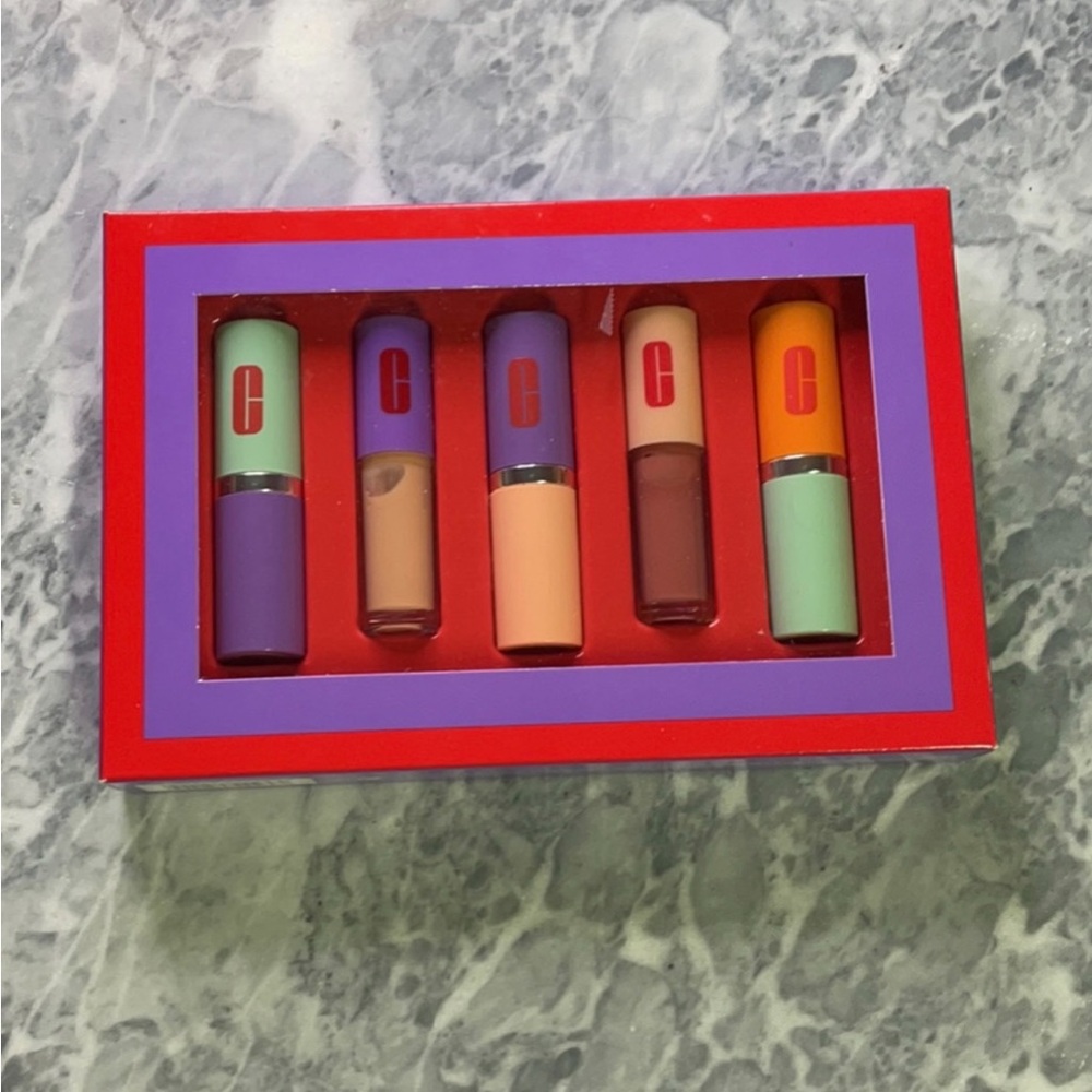 New Clinique Plenty of Pop Lip Gloss Lipstick Set
